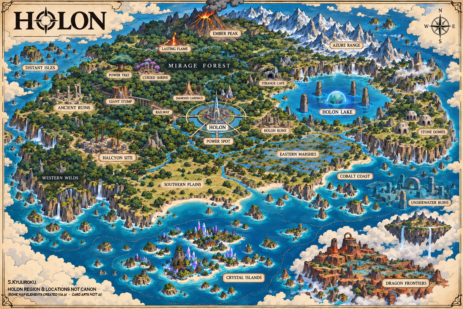 Illustrated map of the Holon Region